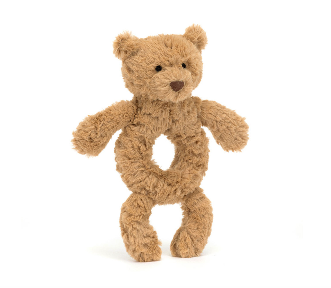 Jellycat Bartholomew Bear Ring Rattle
