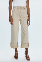 Pistola Ryder Cuffed Denim Jeans - Oat