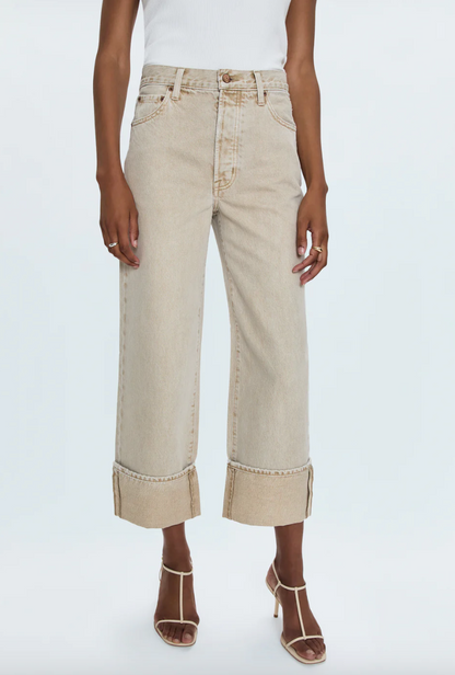 Pistola Ryder Cuffed Denim Jeans - Oat