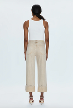 Pistola Ryder Cuffed Denim Jeans - Oat