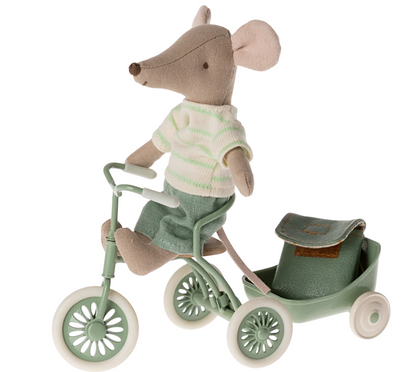 Maileg Tricycle Mouse Mint - Big Brother