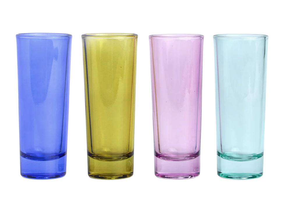 HERE'S HOW THE GRACIE SET OF 4 SHOT GLASSES - ASSORTED