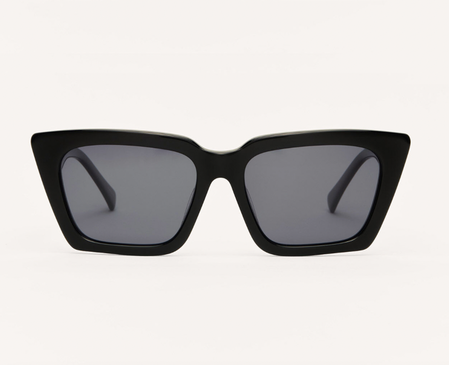 Z Supply Sunglasses - Feel Good Polished Black - Grey Polarized