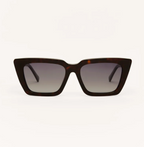 Z Supply Sunglasses - Feel Good Dark Tortoise - Gradient Polarized