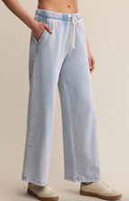 Z Supply Hunter Knit Denim Pant - Washed Indigo