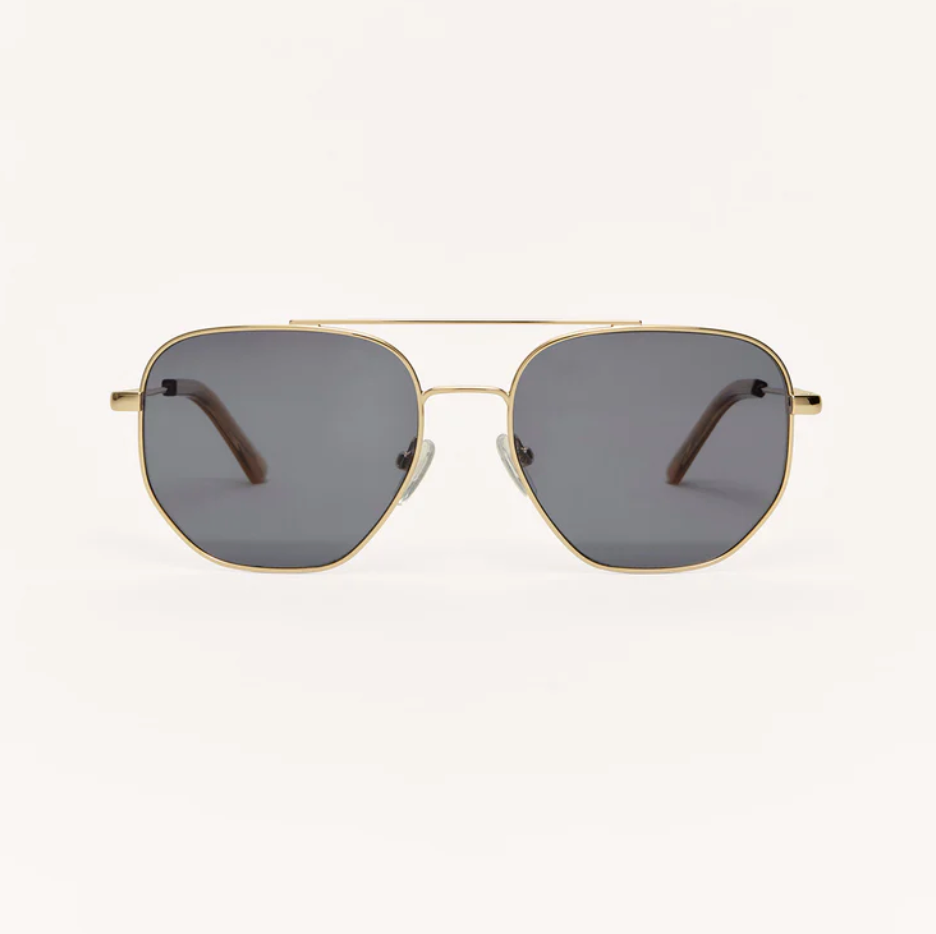 Z Supply Sunglasses - Highway - Gold / Grey Polarized