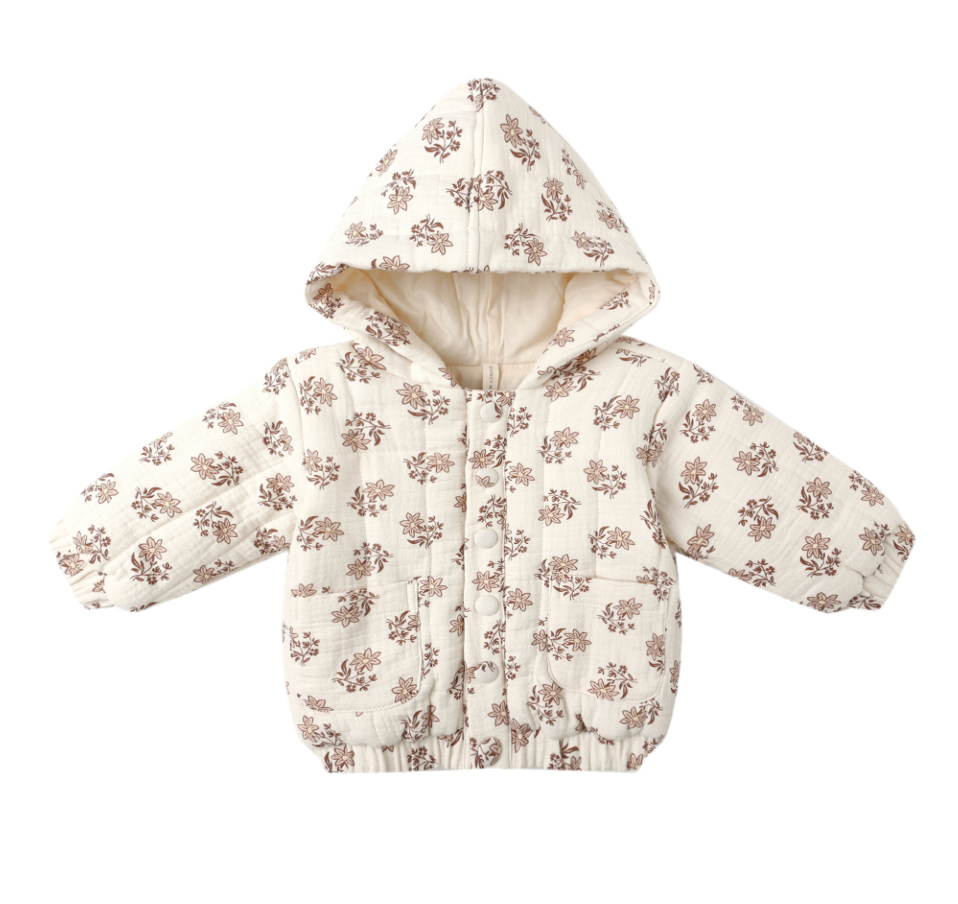 QUINCY MAE - HOODED WOVEN JACKET || DAYLILY