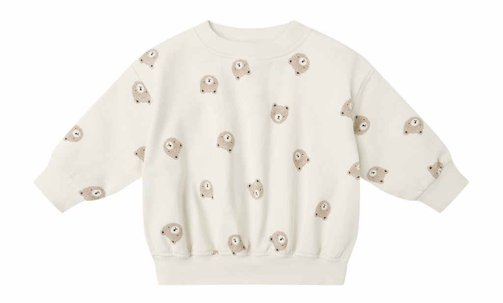 QUINCY MAE - RELAXED SWEATSHIRT || BROWN BEAR
