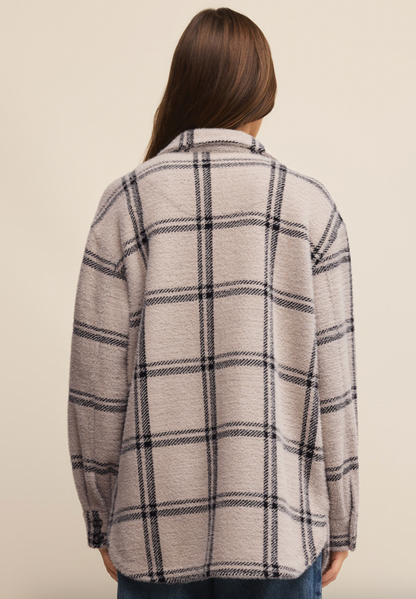Z Supply Plaid Tucker Jacket - Crystal Grey