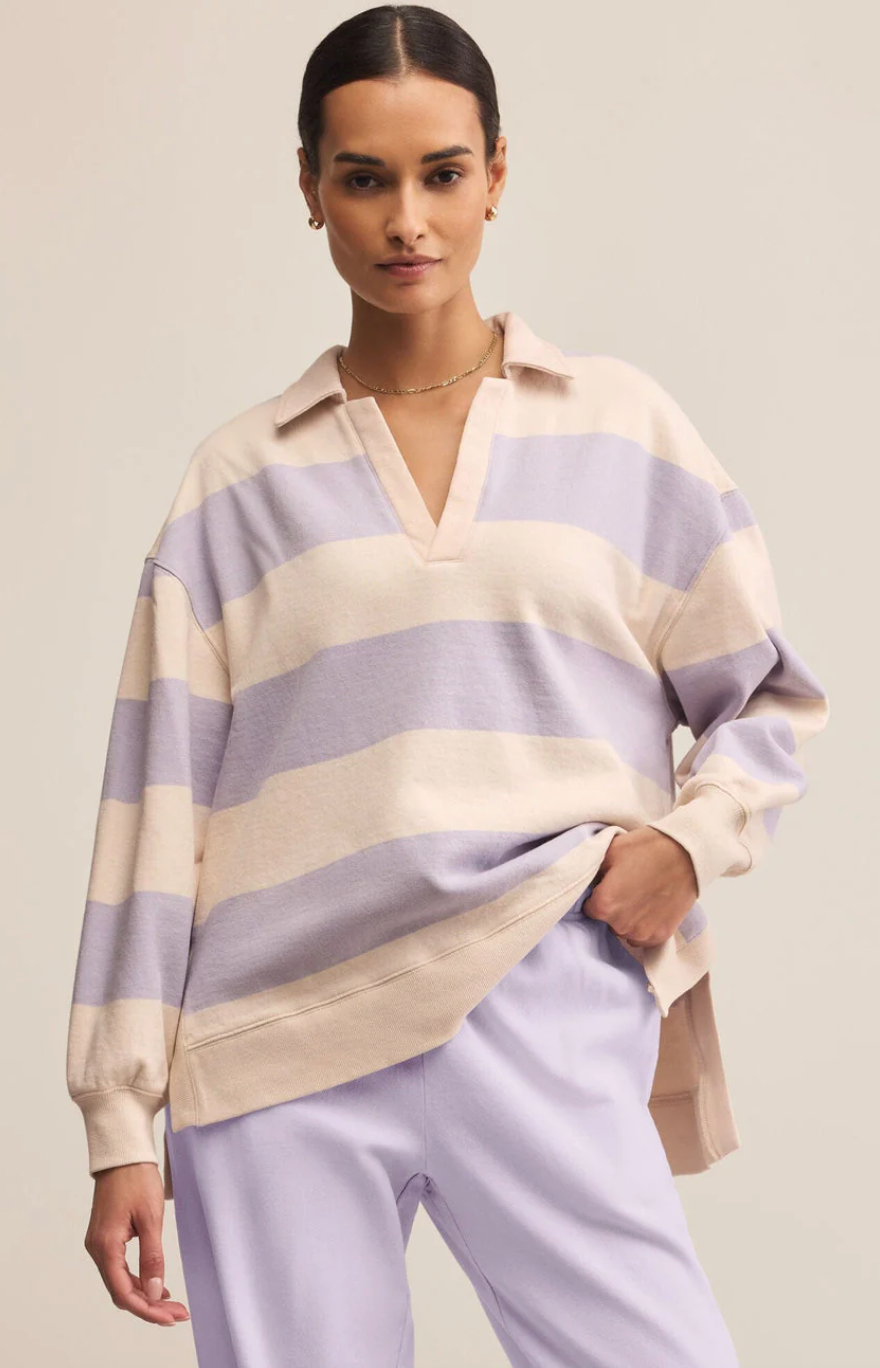 Z Supply Rugby Henley - Lavender Ice