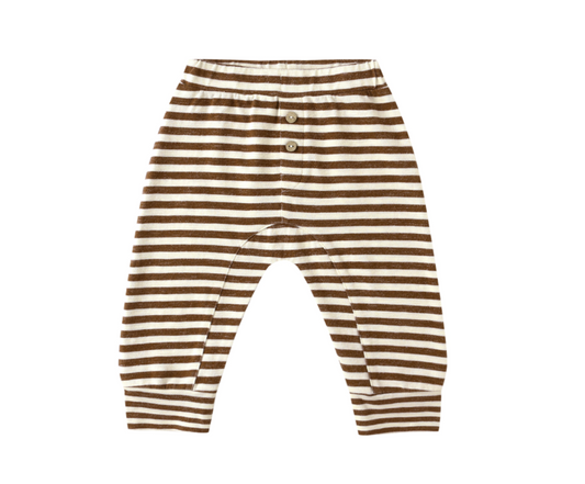 RYLEE + CRU BABY CRU PANT || BROWN STRIPE