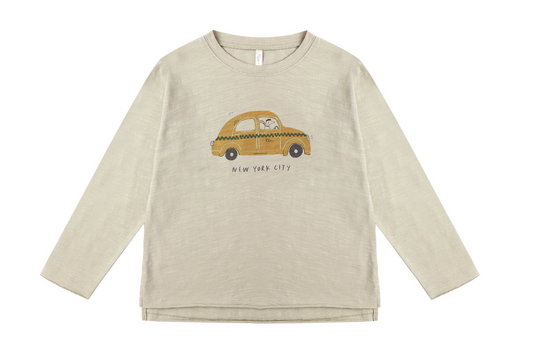 RYLEE + CRU RAW EDGE LONG SLEEVE TEE || TAXI