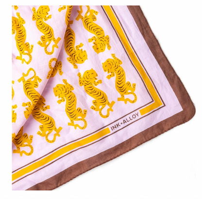 Olivia Square Scarf Tiger Print