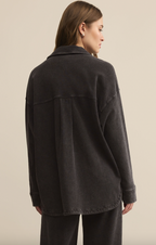 Z Supply All Day Knit Denim Jacket - Vintage Black