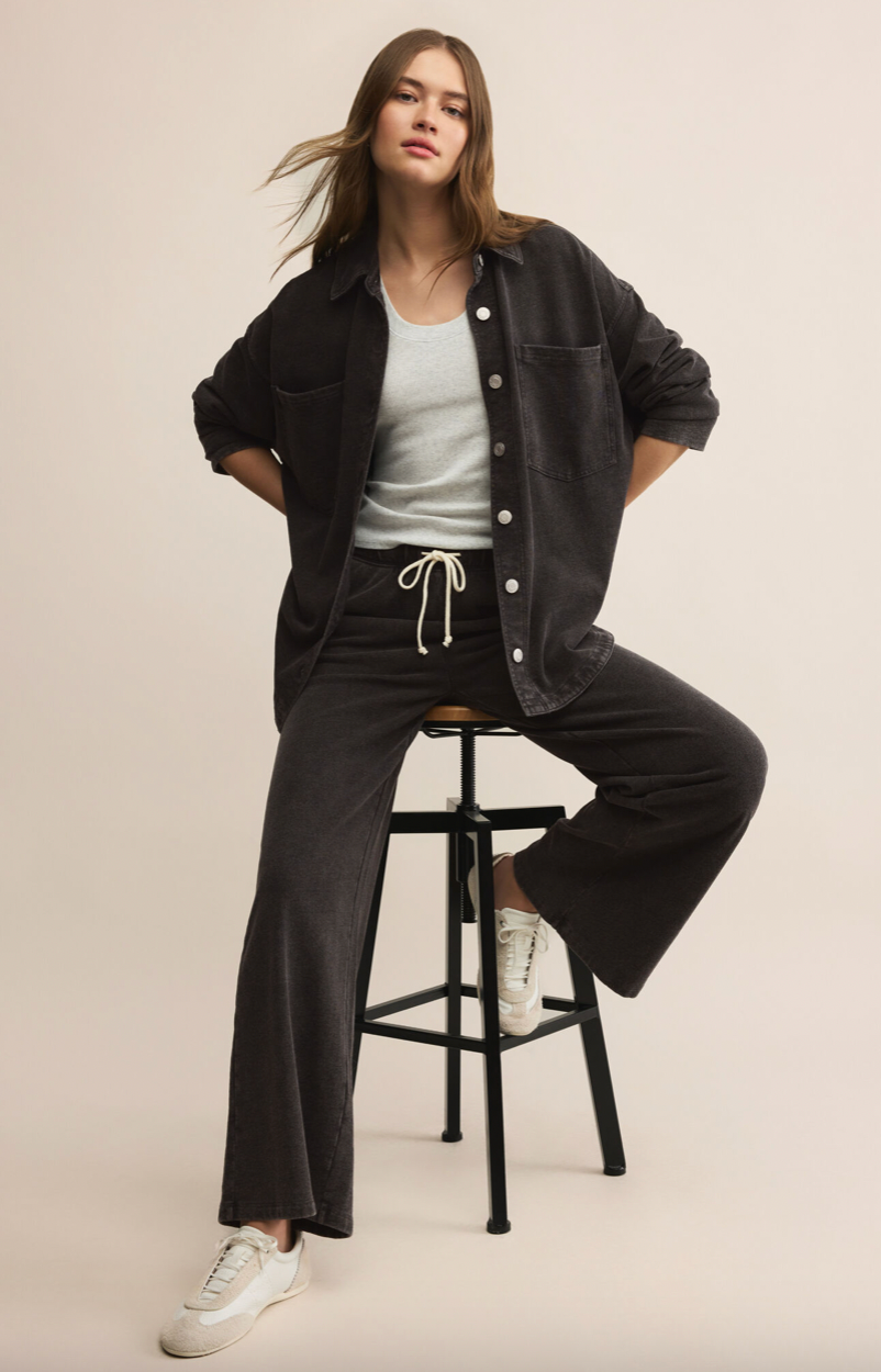 Z Supply Hunter Knit Denim Pant - Vintage Black