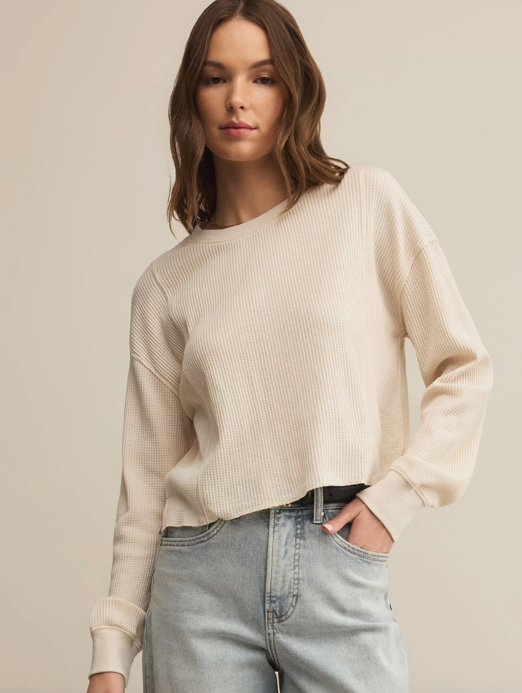 Z Supply Angel Mini Thermal Top - Crystal