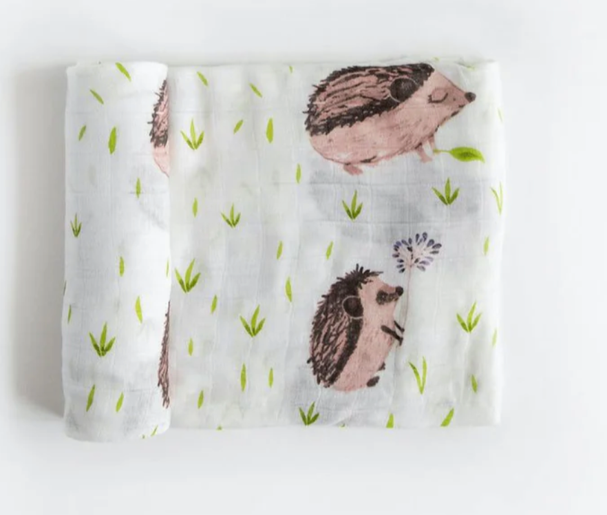 Little Unicorn Deluxe Muslin Swaddle Blanket - Hedgehog