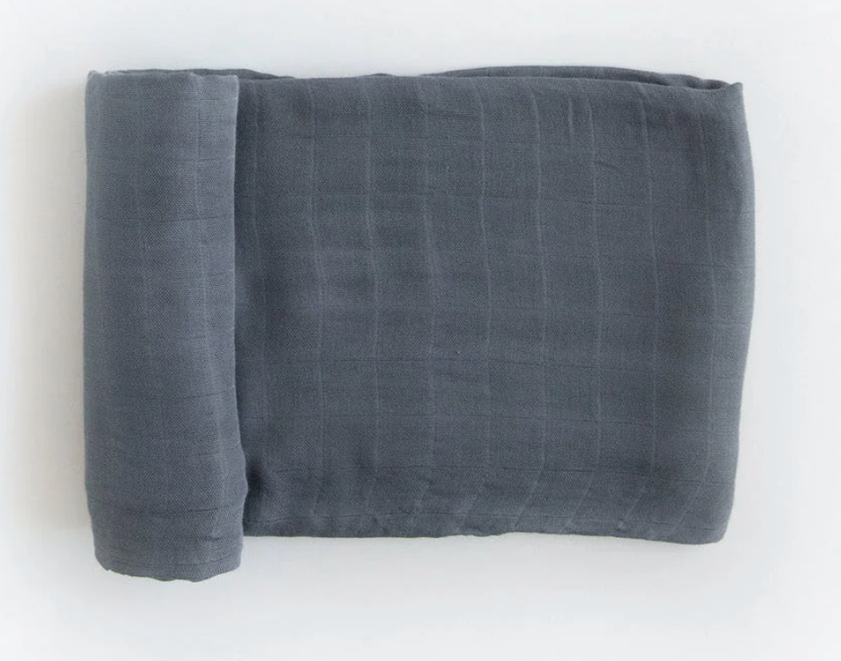 Little Unicorn Deluxe Muslin Swaddle Blanket - Charcoal