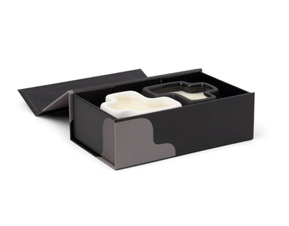 Paddywax White and Black Salted Air & Smoked Woods - Jigsaw 4 oz Candle Boxed Set