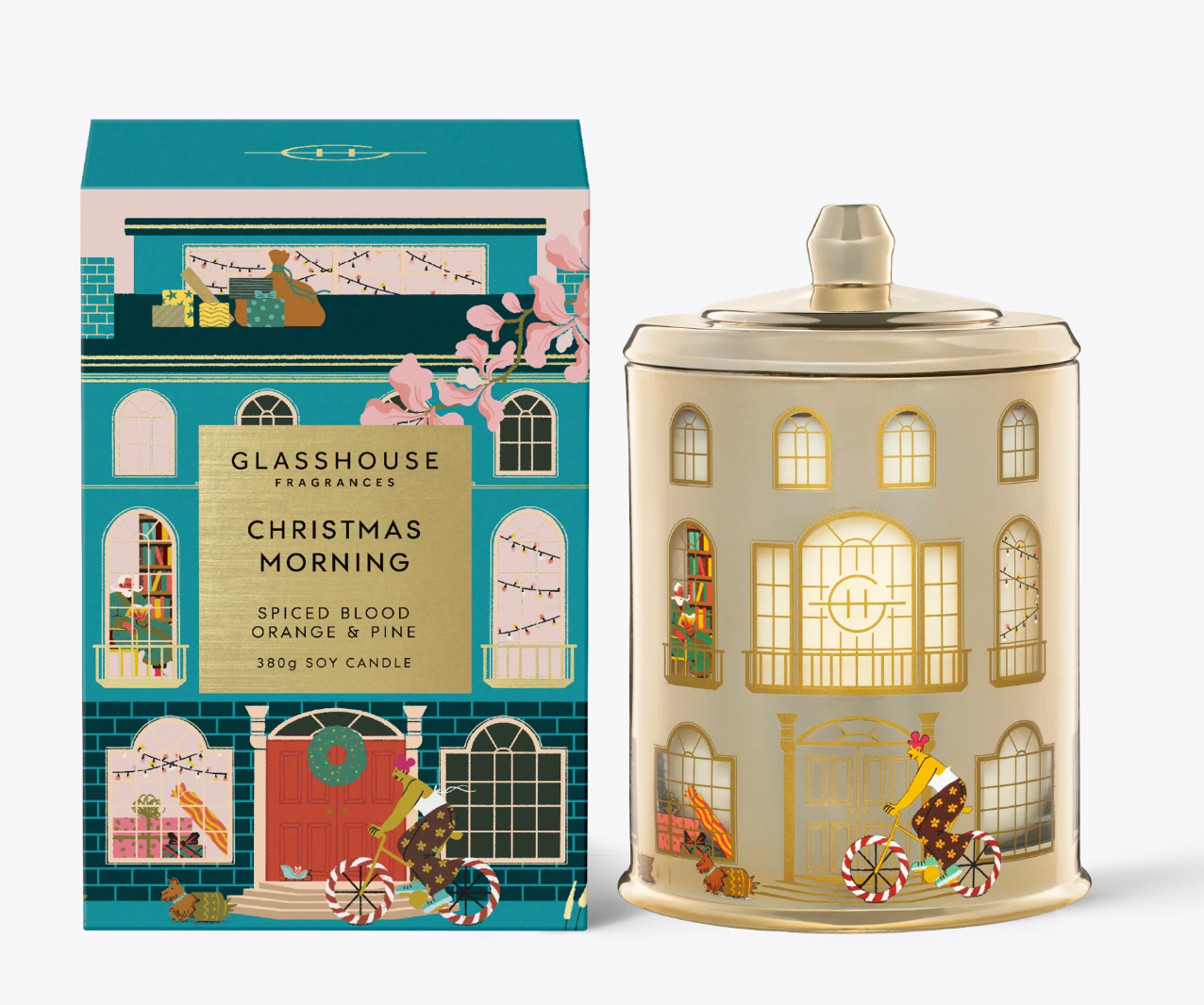 Glasshouse Fragrances 13.4oz Candle - Christmas Morning