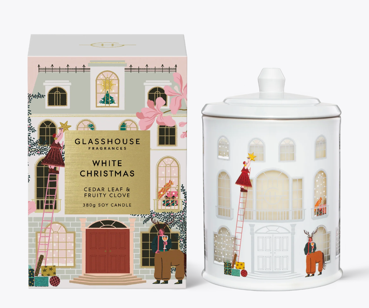 Glasshouse Fragrances 13.4oz Candle - White Christmas