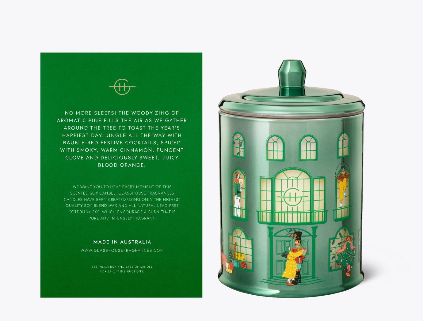 Glasshouse Fragrances 13.4oz Candle - Under The Mistletoe