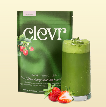 Clevr Blends - Iced Strawberry Matcha SuperLatte