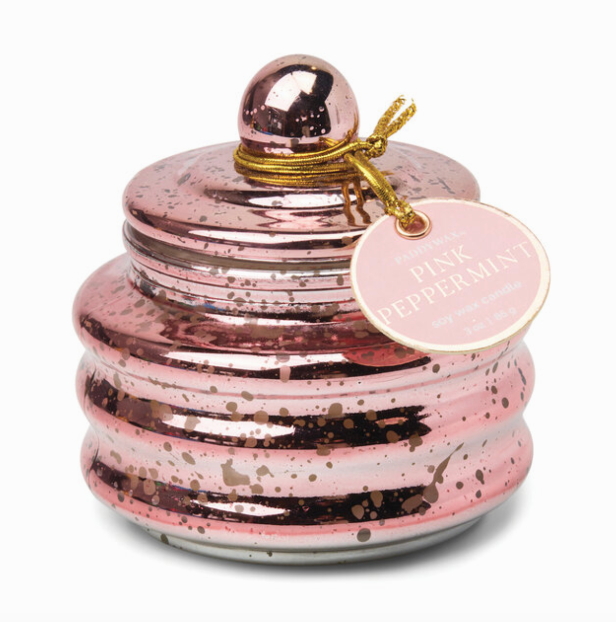 Paddywax Beam 3 oz Pink Mercury Glass Candle - Pink Peppermint