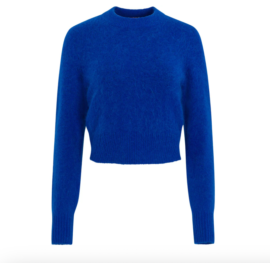 Pistola Sara Shrunken Crewneck Sweater - Azure