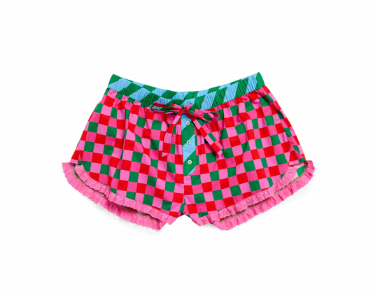 Shiraleah Checkered Boxer Short - Multi-color