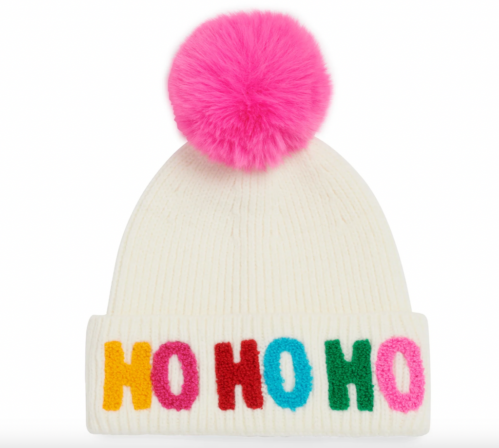 Ho Ho Ho Beanie - White