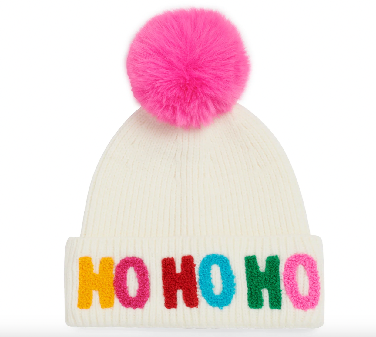Ho Ho Ho Beanie - White