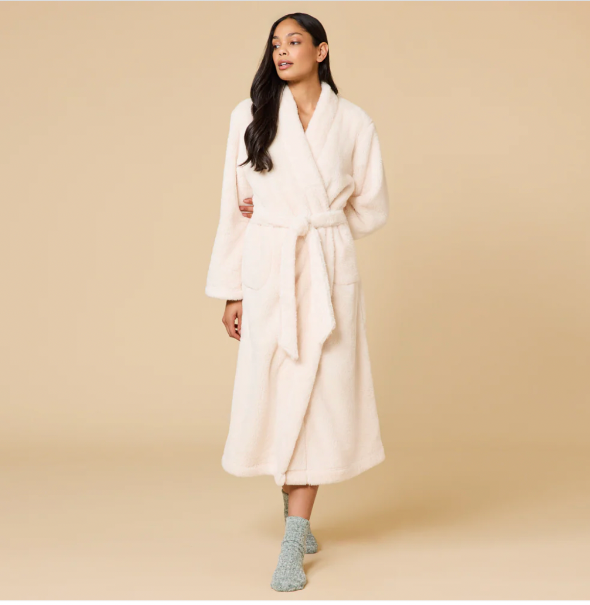 Softies DreamPlus Wrap Robe - Almond