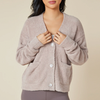 Softies Solid Marshmallow Crop Cardigan - Coco