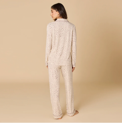 Softies Aria Slim Notch Collar PJ Set - Wild Almond
