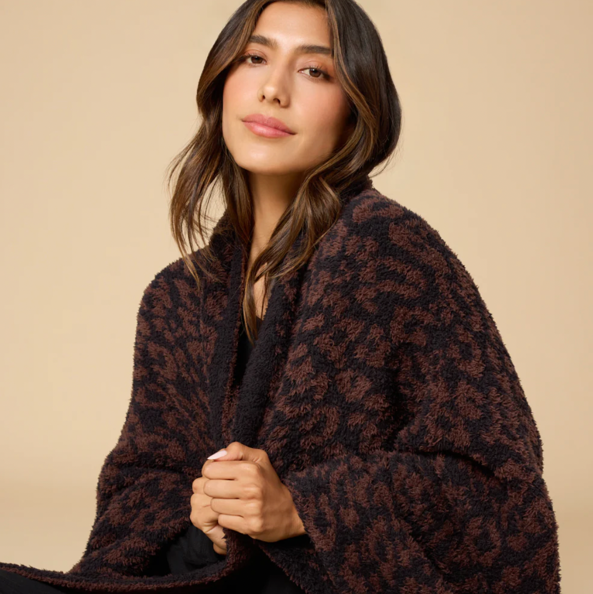 Softies Marshmallow Leopard Blanket - Wild Espresso