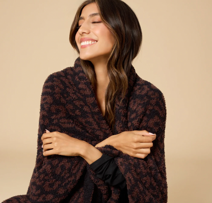 Softies Marshmallow Leopard Blanket - Wild Espresso