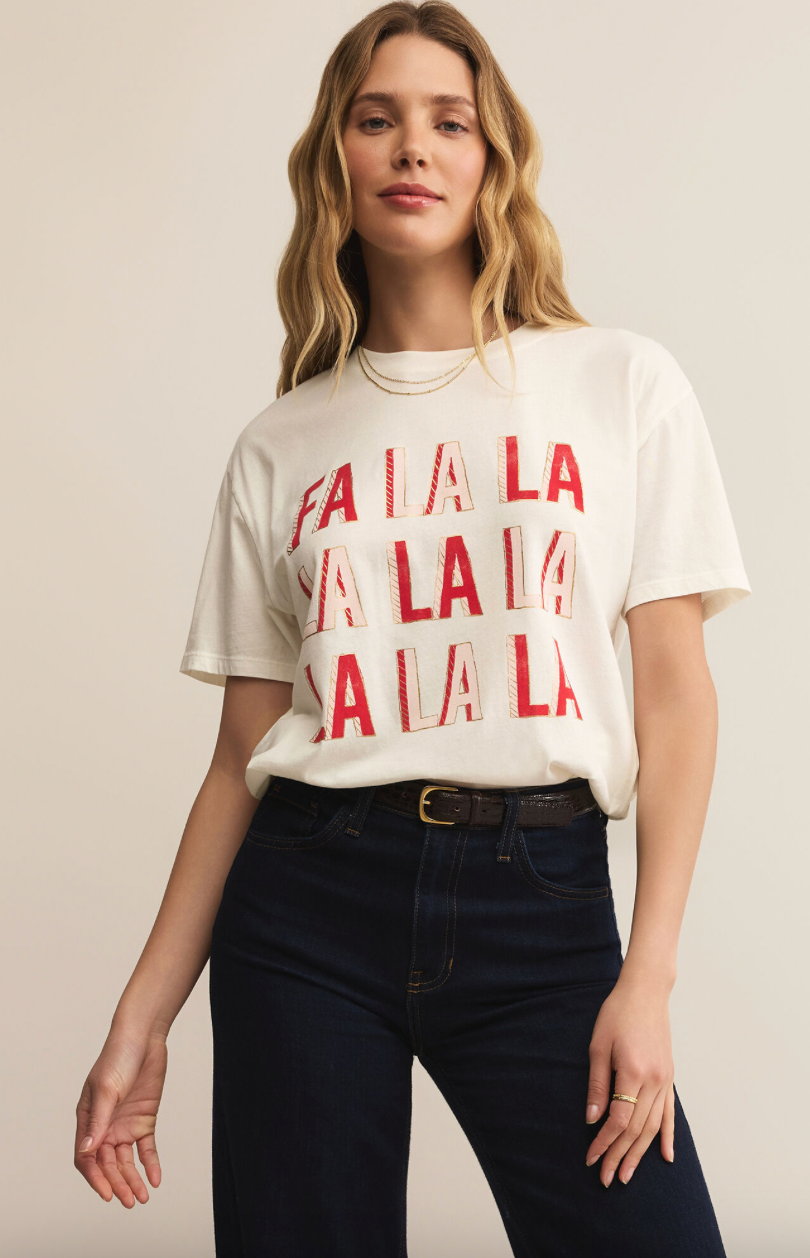 Z Supply Falalala Boyfriend Tee