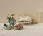 Maileg Baby Mouse in Carry Cot - Rose