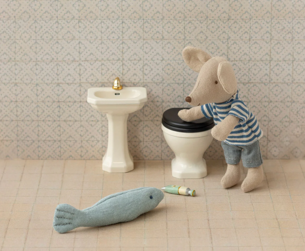Maileg Bathroom Sink - Mouse - Off White