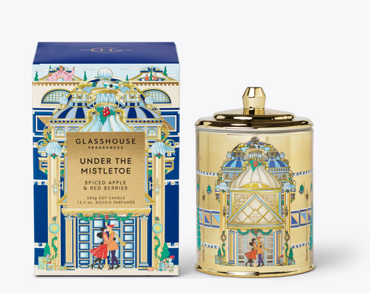 Glasshouse Fragrances 13.4oz Candle - Under The Mistletoe