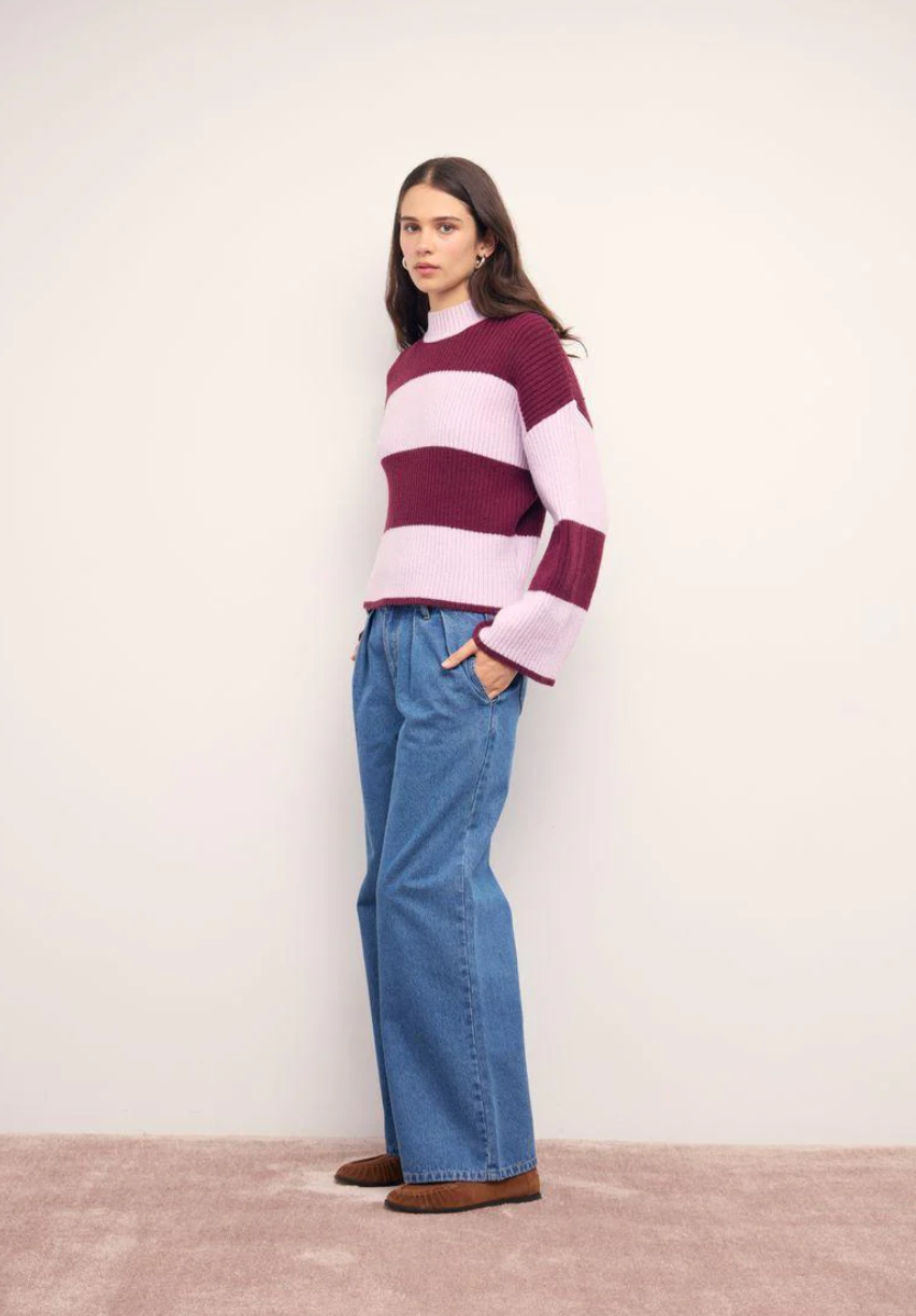 MINKPINK Freja Knit Sweater - Violet/Wine