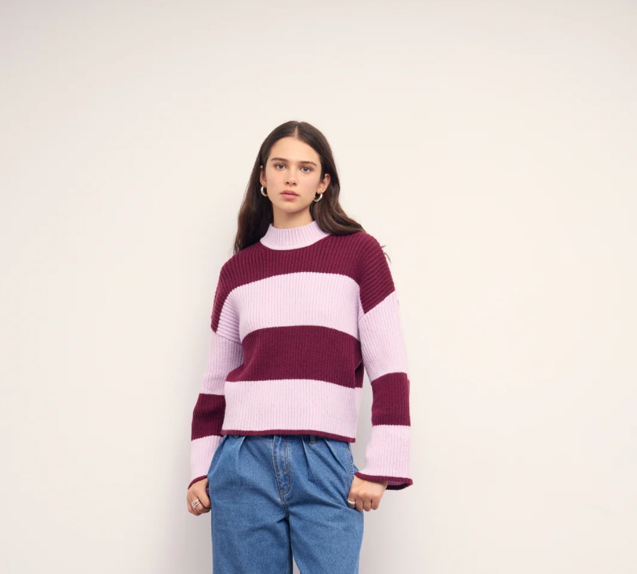 MINKPINK Freja Knit Sweater - Violet/Wine