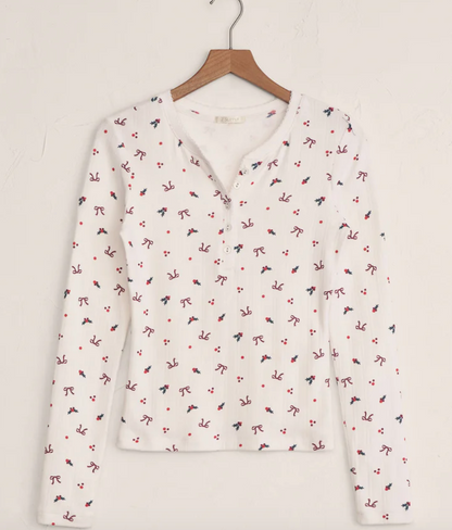 Z Supply Hollie Luxe Pointelle Long Sleeve Top