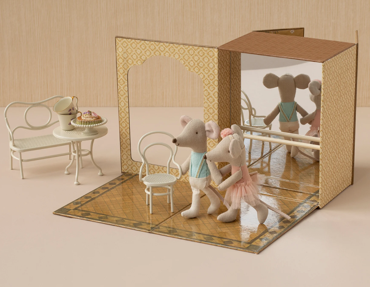 Maileg Ballet mice in Dance Studio - Little Sister & Brother