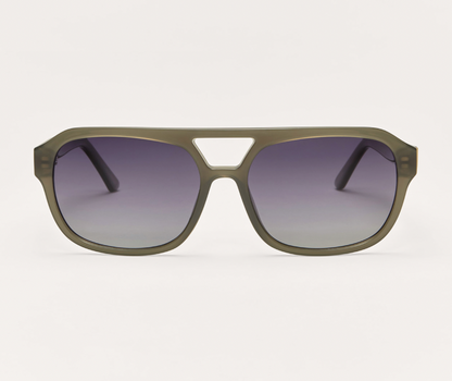 Z Supply Sunglasses - After Hour - Olive / Gradient Polarized