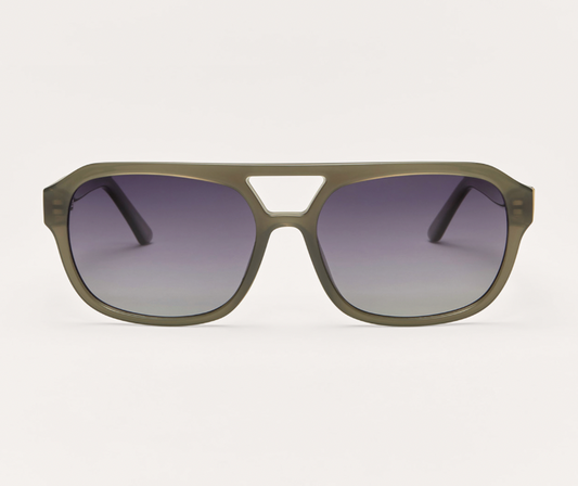 Z Supply Sunglasses - After Hour - Olive / Gradient Polarized