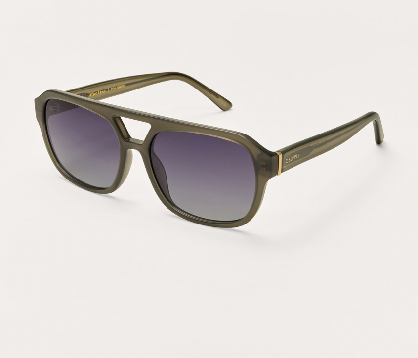 Z Supply Sunglasses - After Hour - Olive / Gradient Polarized