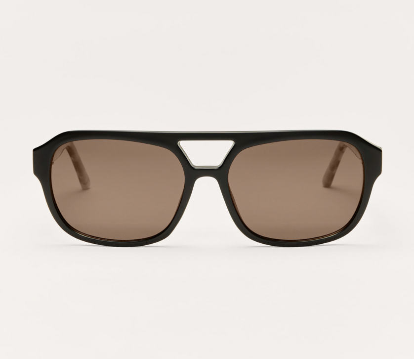 Z Supply Sunglasses - After Hour - Black Tortoise / Brown Polarized