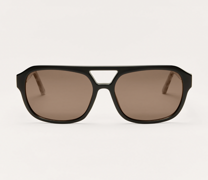Z Supply Sunglasses - After Hour - Black Tortoise / Brown Polarized